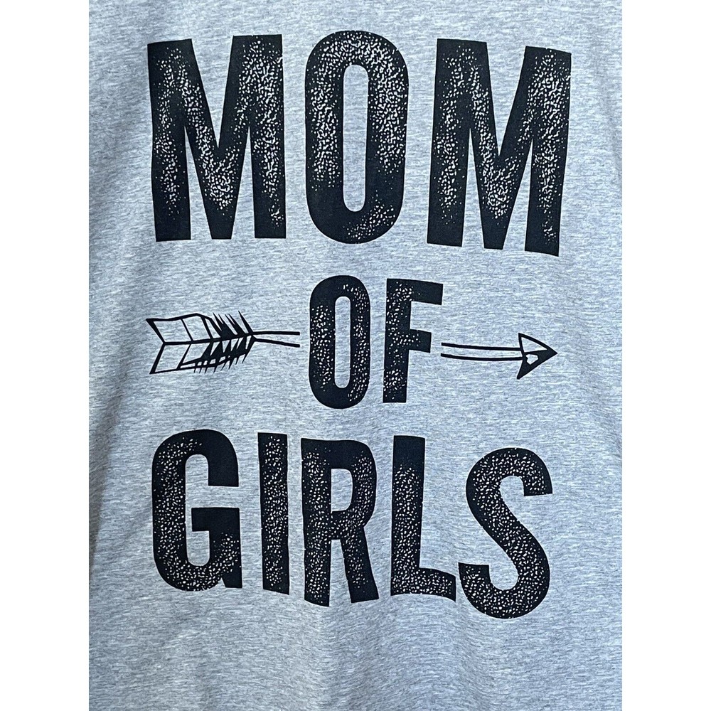 Mom Of Girls Gray Ladies T shirt Size Xl